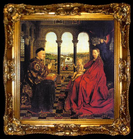 framed  Jan Van Eyck The Virgin of Chancellor Rolin, ta009-2